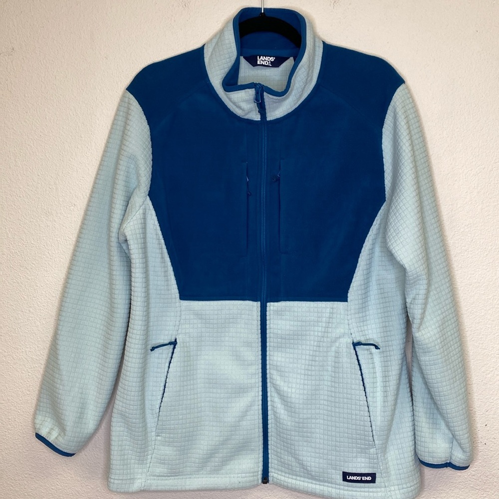Lands' End Fleece Zip Jacket Women's Large